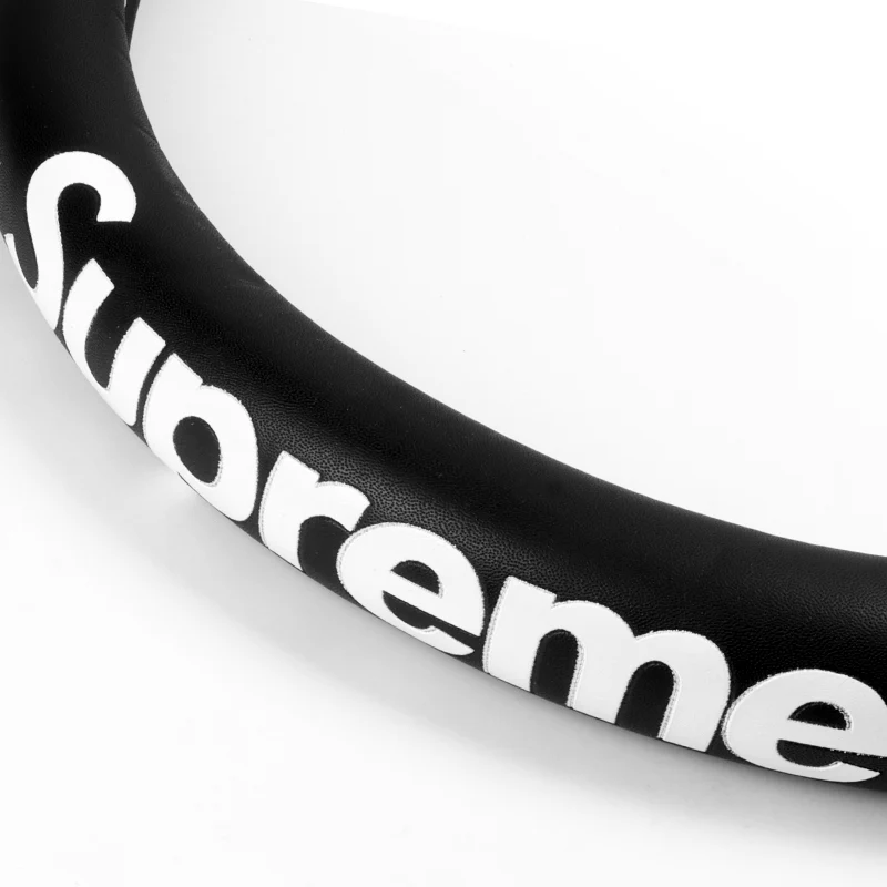 Universal Black 15" Quality Leather For Supreme3M Car Auto Steering Wheel Cover - Image 2