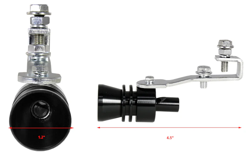 Universal Black Fake Turbo Blow-off Valve Sound Exhaust Whistle Simulator –Size L - Image 3