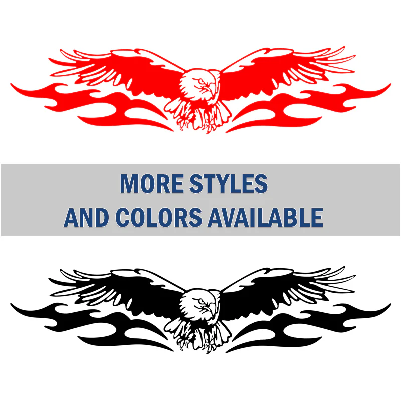 Universal Black Vinyl Flying Eagle Graphics Car Hood Sticker Car Auto Body Sticker - Image 4