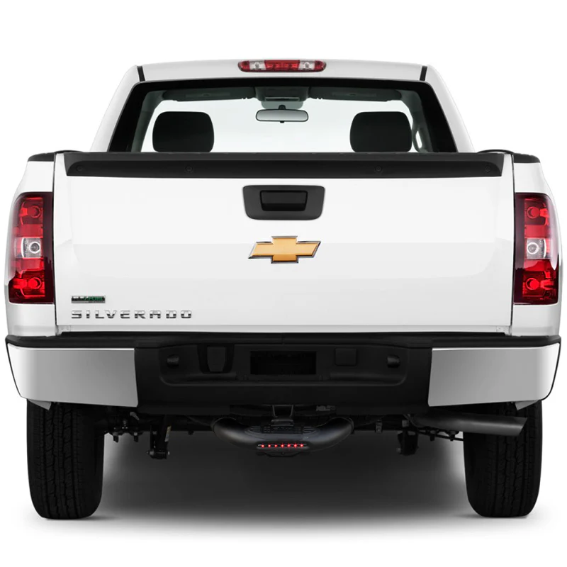 UNIVERSAL BULLY BLACK STEEL W/ LED BRAKE TAIL LIGHT HITCH REAR TOW TRAILER BACK STEP BAR 1.25" & 2" - Image 5