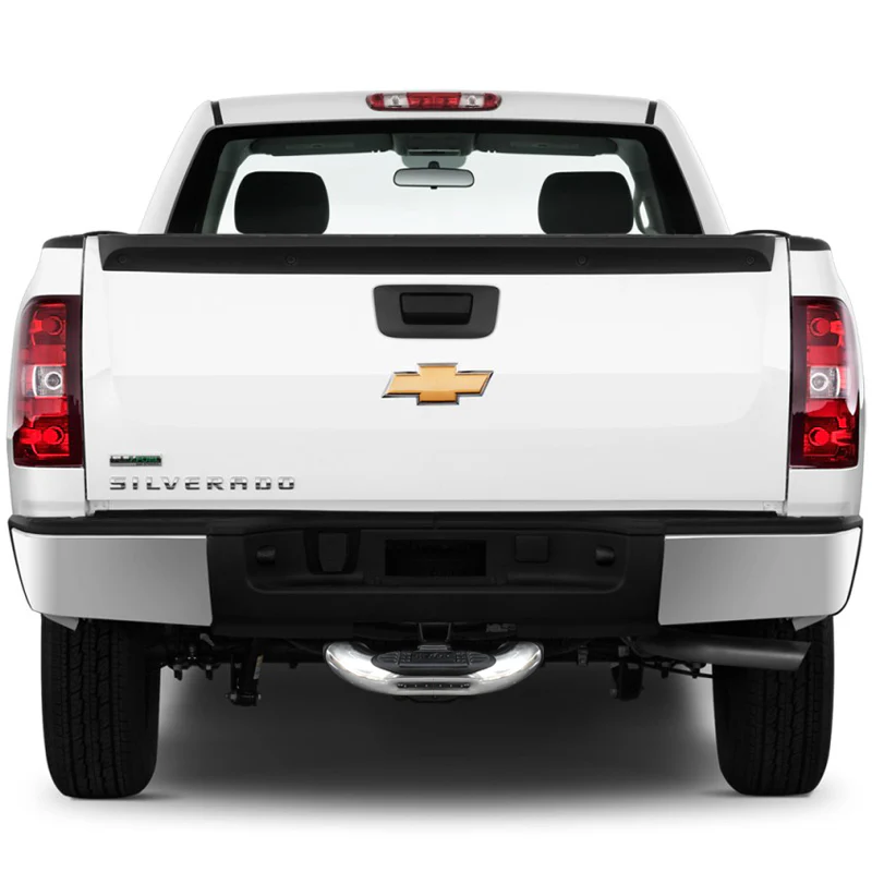 UNIVERSAL BULLY CHROME STEEL W/ LED BRAKE TAIL LIGHT HITCH REAR TOW TRAILER BACK STEP BAR 1.25" & 2" - Image 4
