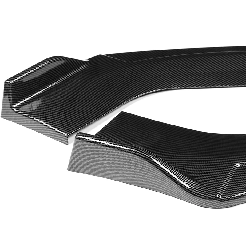 Universal Carbon Painted Configurable of up 3-Different Style Front Bumper Body Splitter Spoiler Lip 4PCS - Image 3