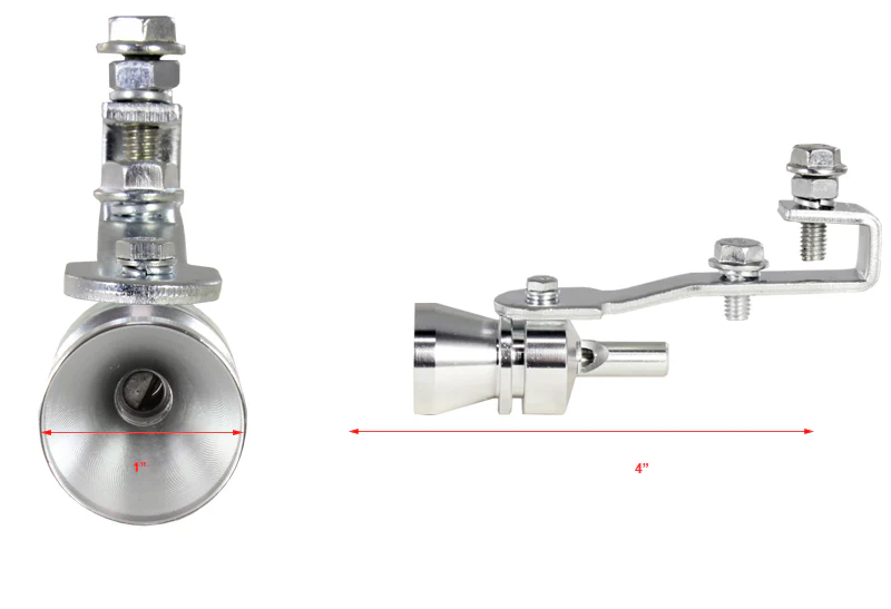 Universal Chrome Fake Turbo Blow-off Valve Sound Exhaust Whistle Simulator –Size M - Image 3