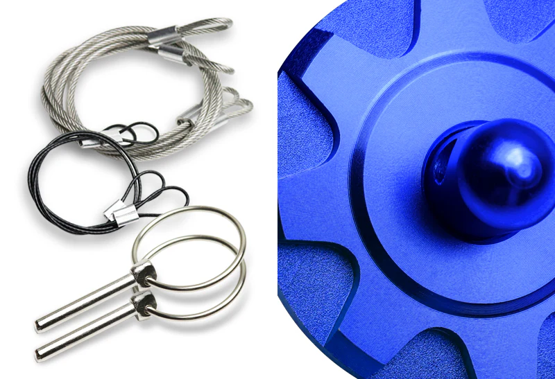 Universal JDM Aluminum Racing Bonnet Hood Pin Lock Kit -Blue - Image 2