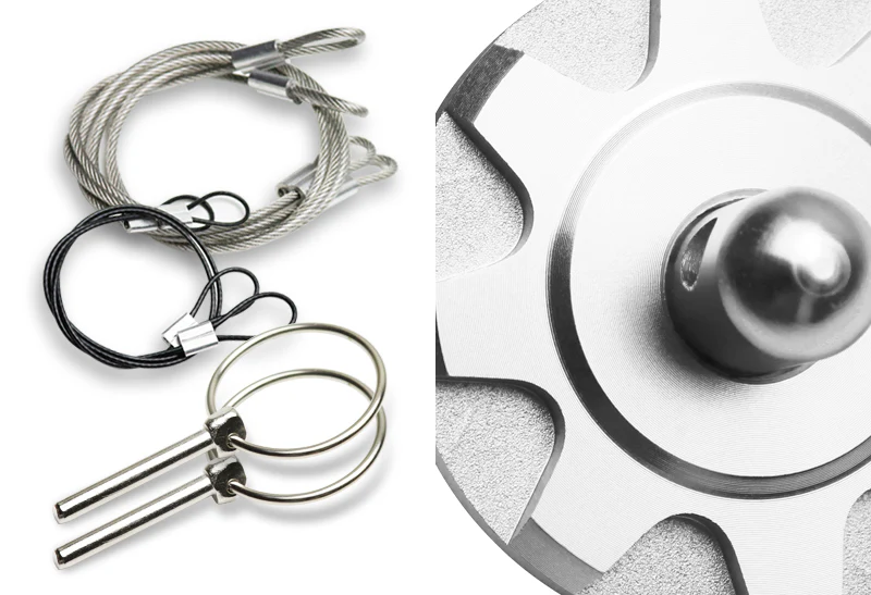 Universal JDM Aluminum Racing Bonnet Hood Pin Lock Kit -Silver - Image 2