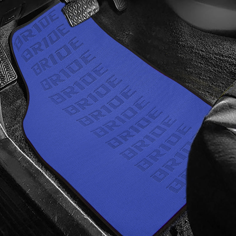 Universal JDM Bride Racing Fabric Blue Hybrid Floor Mats Interior Carpets 5PCS - Image 5