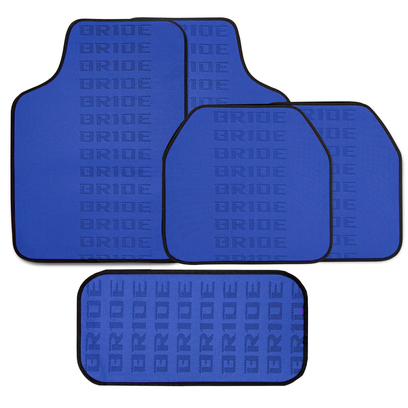 Universal JDM Bride Racing Fabric Blue Hybrid Floor Mats Interior Carpets 5PCS - Image 9