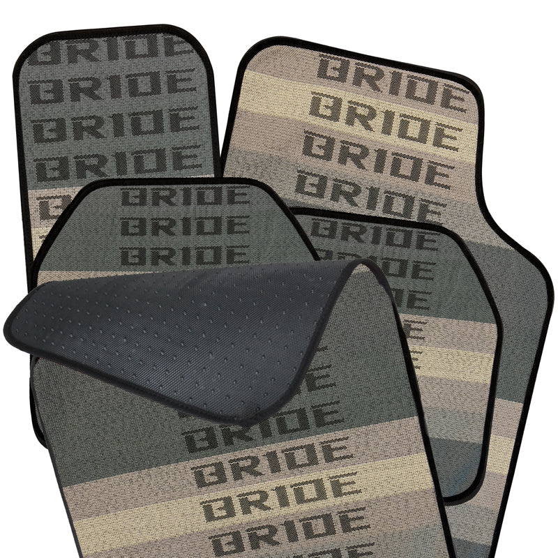Universal JDM Bride Racing Fabric Gradation Hybrid Floor Mats Interior Carpets 5PCS - Image 7