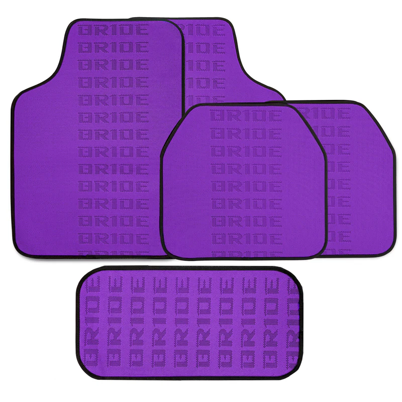 Universal JDM Bride Racing Fabric Purple Hybrid Floor Mats Interior Carpets 5PCS - Image 10