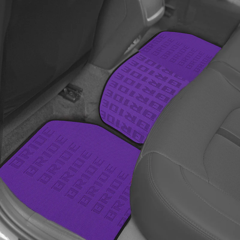 Universal JDM Bride Racing Fabric Purple Hybrid Floor Mats Interior Carpets 5PCS - Image 7