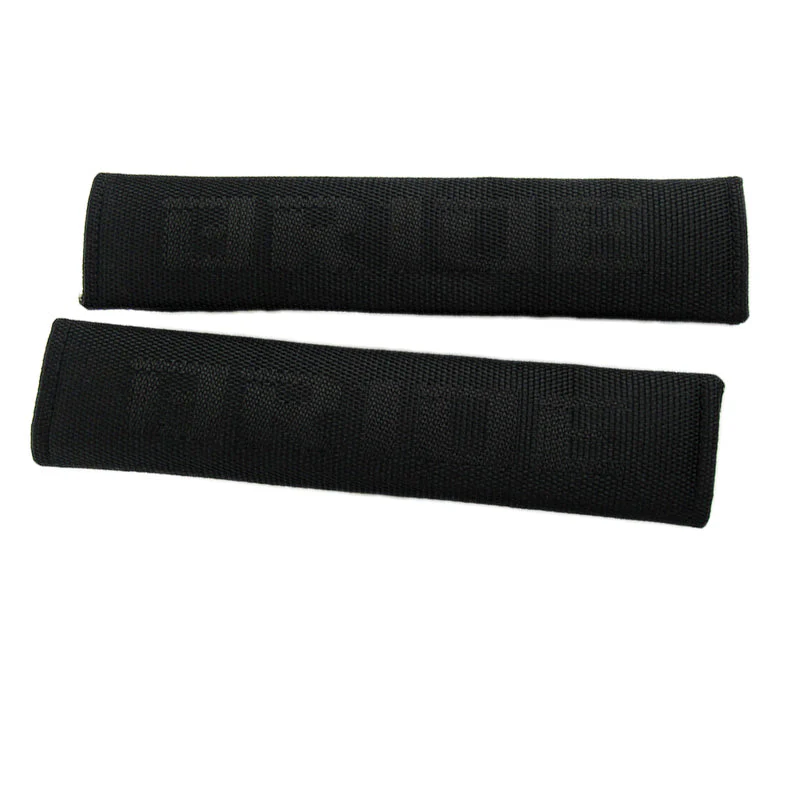 Universal JDM Bride Racing Set of Black 5PCS Hybrid Fabric Floor Mats with Seat Belt Covers - Image 5
