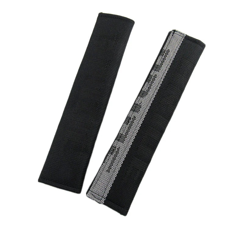 Universal JDM Bride Racing Set of Black 5PCS Hybrid Fabric Floor Mats with Seat Belt Covers - Image 6