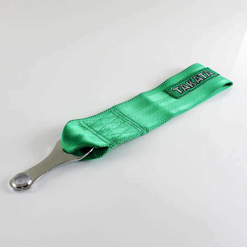 Takata Green Racing Tow Strap for Front / Rear Bumper - Image 2