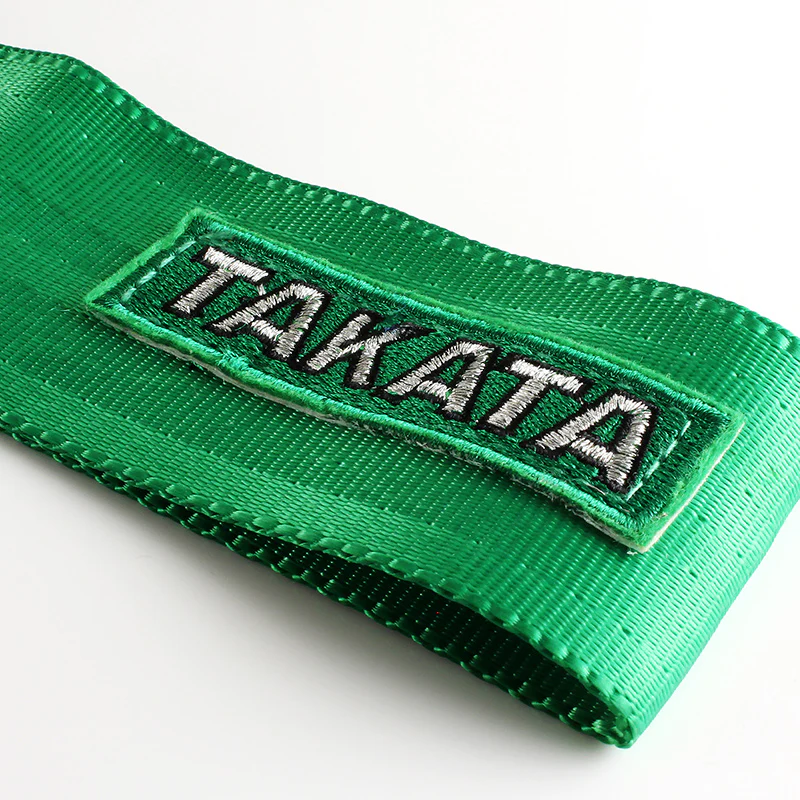 Takata Green Racing Tow Strap for Front / Rear Bumper - Image 4