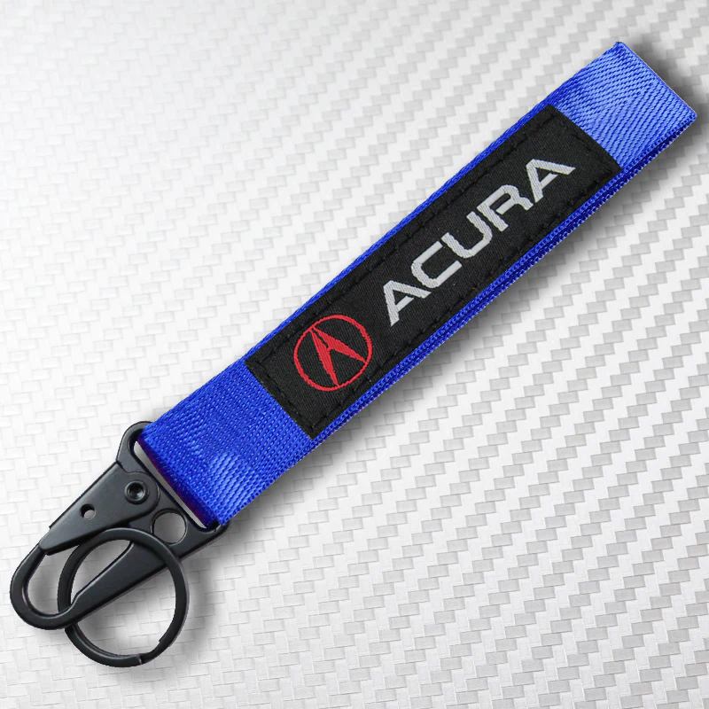 Universal Keychain Metal Key Ring Hook Nylon Strap Lanyard for ACURA Brand New - Image 4