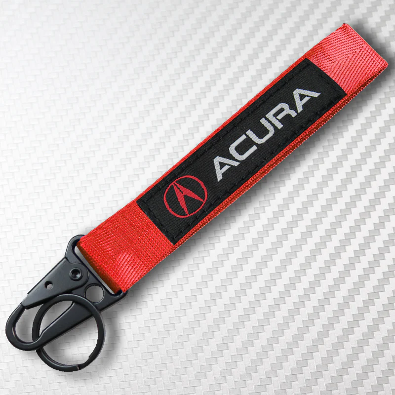 Universal Keychain Metal Key Ring Hook Nylon Strap Lanyard for ACURA Brand New - Image 4