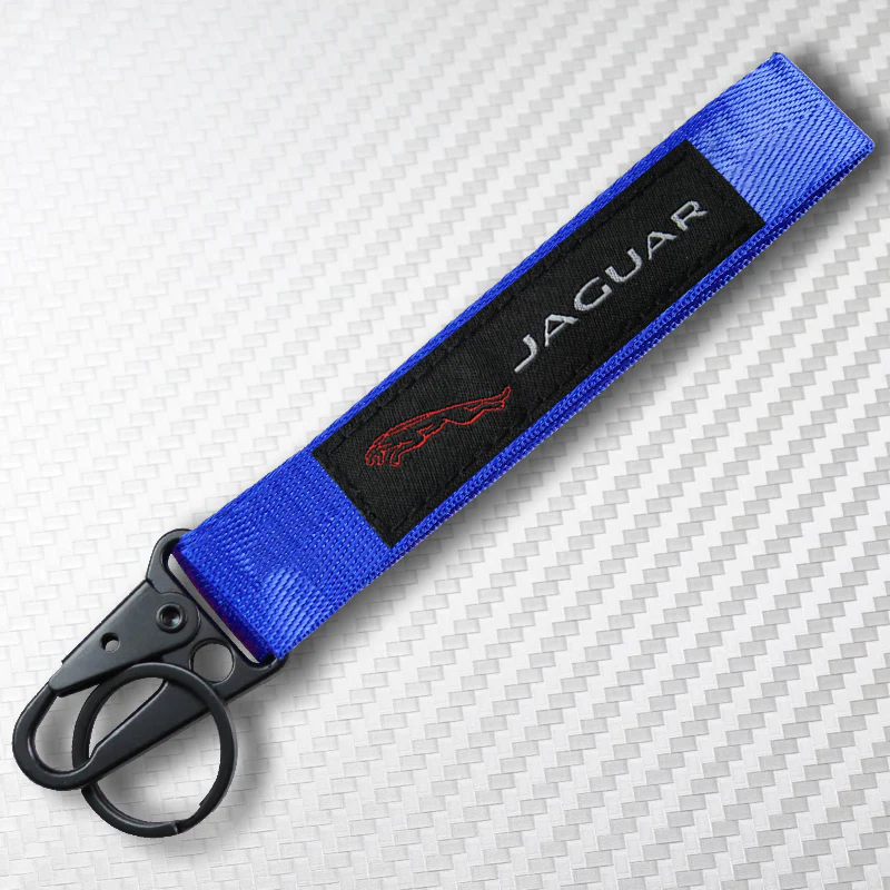 Universal Keychain Metal Key Ring Hook Nylon Strap Lanyard for JAGUAR Brand New - Image 4