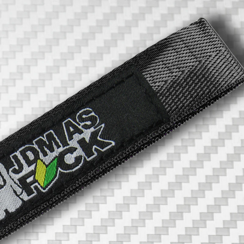 Universal Keychain Metal Key Ring Hook Nylon Strap Lanyard for JDM AS FCK JAF Brand New - Image 4