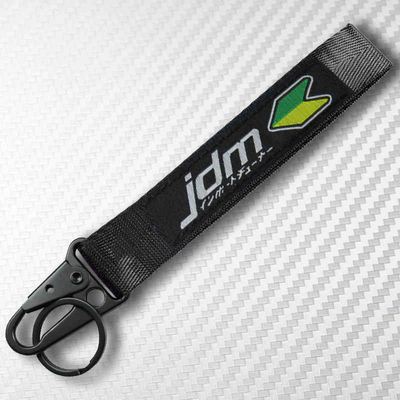 Universal Keychain Metal Key Ring Hook Nylon Strap Lanyard for JDM Brand New - Image 4