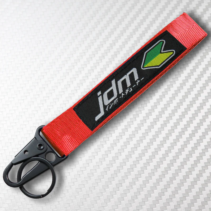 Universal Keychain Metal Key Ring Hook Nylon Strap Lanyard for JDM Brand New - Image 4