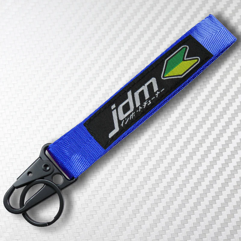 Universal Keychain Metal Key Ring Hook Nylon Strap Lanyard for JDM Brand New - Image 3
