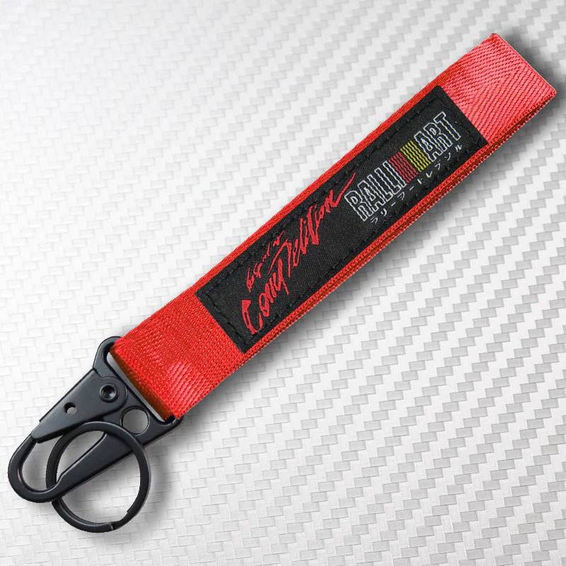 Universal Keychain Metal Key Ring Hook Nylon Strap Lanyard for RALLIART Brand New - Image 4