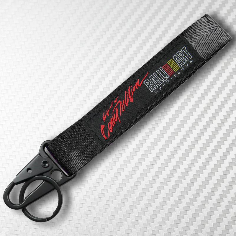 Universal Keychain Metal Key Ring Hook Nylon Strap Lanyard for RALLIART Brand New - Image 4
