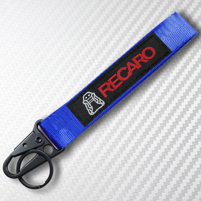 Universal Keychain Metal Key Ring Hook Nylon Strap Lanyard for RECARO Brand New - Image 4