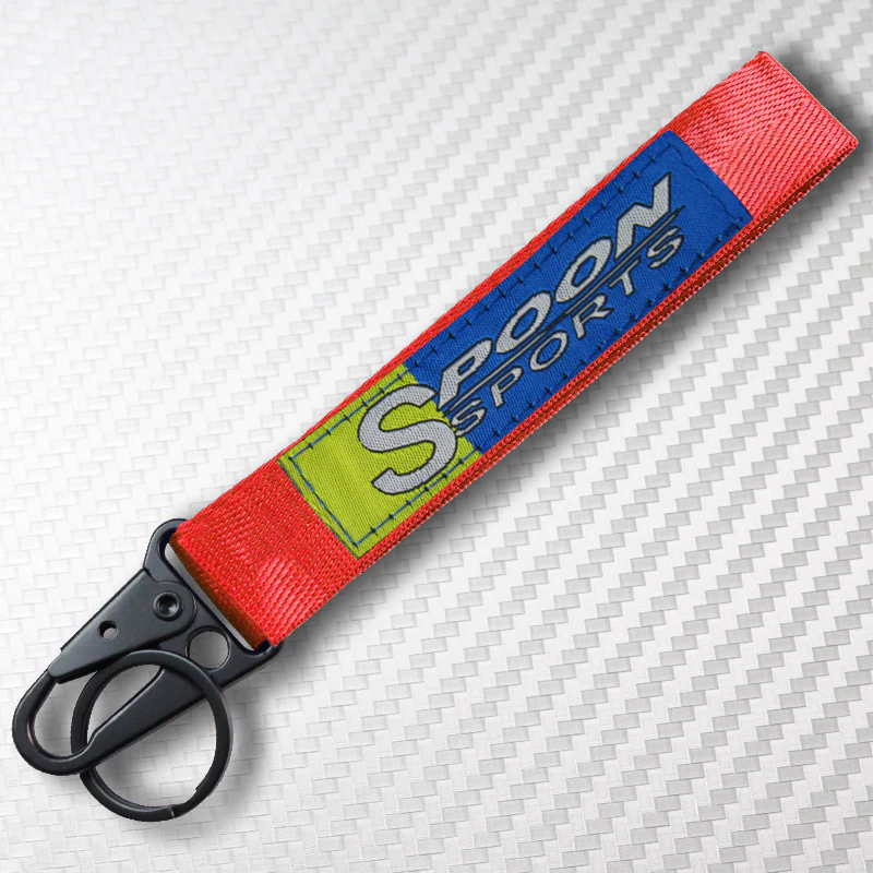 Universal Keychain Metal Key Ring Hook Nylon Strap Lanyard for Spoon Sports Brand New - Image 4