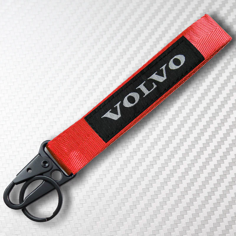 Universal Keychain Metal key Ring Hook Nylon Strap Lanyard for VOLVO Brand New - Image 4