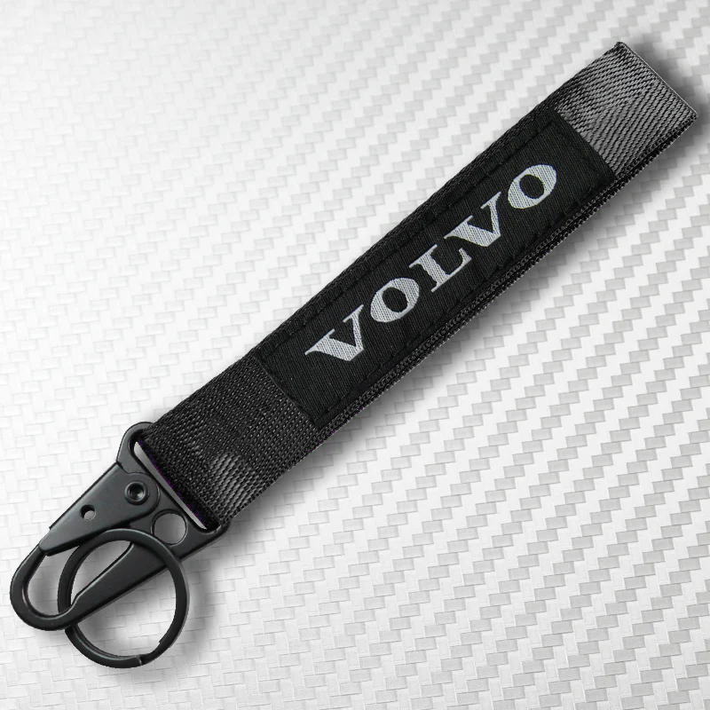 Universal Keychain Metal key Ring Hook Nylon Strap Lanyard for VOLVO Brand New - Image 4