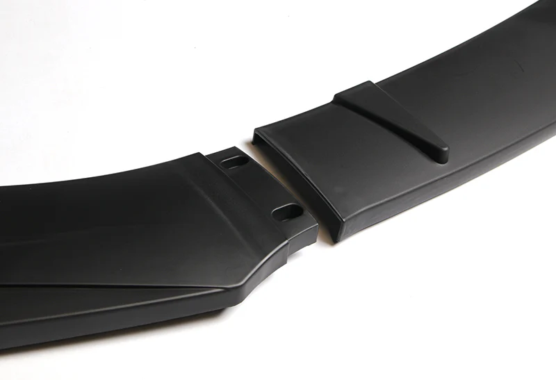 Universal Matte Black Front Bumper Protector Body Kit Splitter Spoiler Lip 3-PCS - Image 2