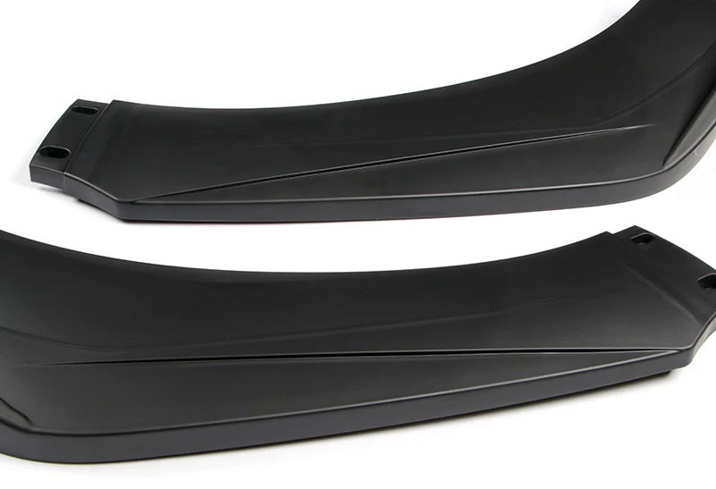 Universal Matte Black Front Bumper Protector Body Kit Splitter Spoiler Lip 3-PCS - Image 3