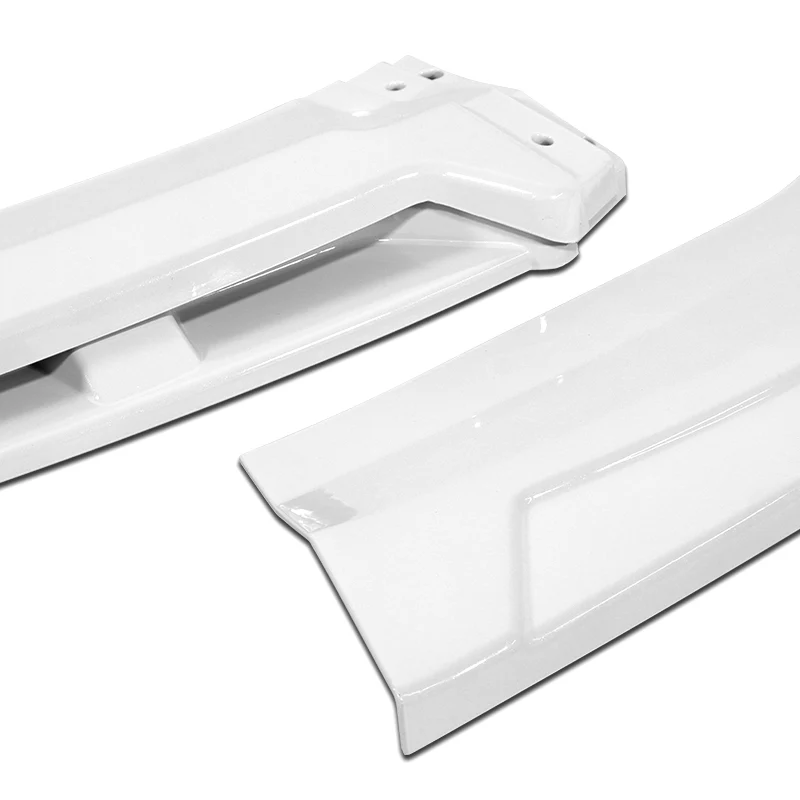 Universal Painted White Configurable of up 3-Different Style Front Bumper Body Splitter Spoiler Lip 4PCS - Image 2