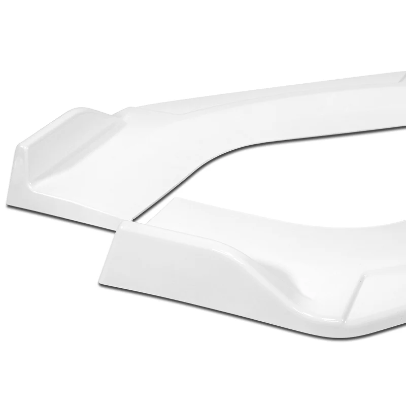 Universal Painted White Configurable of up 3-Different Style Front Bumper Body Splitter Spoiler Lip 4PCS - Image 3
