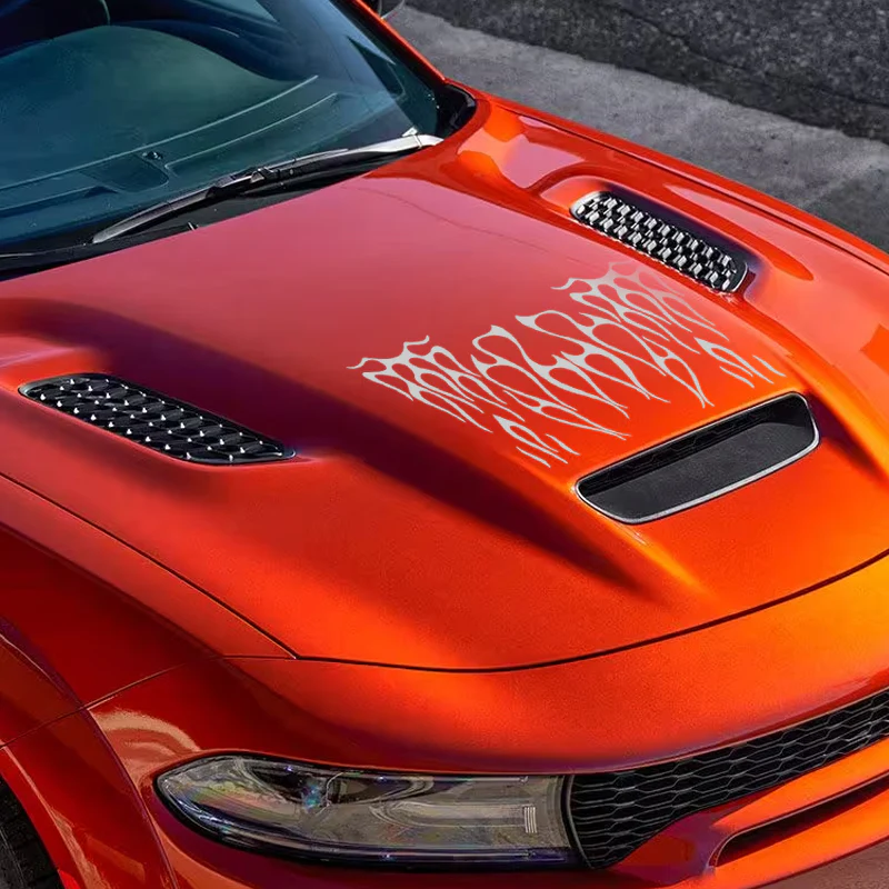 Universal Stripes Flame Style Car Sticker Graphics Decal Body Side Skirt Decor - Image 3