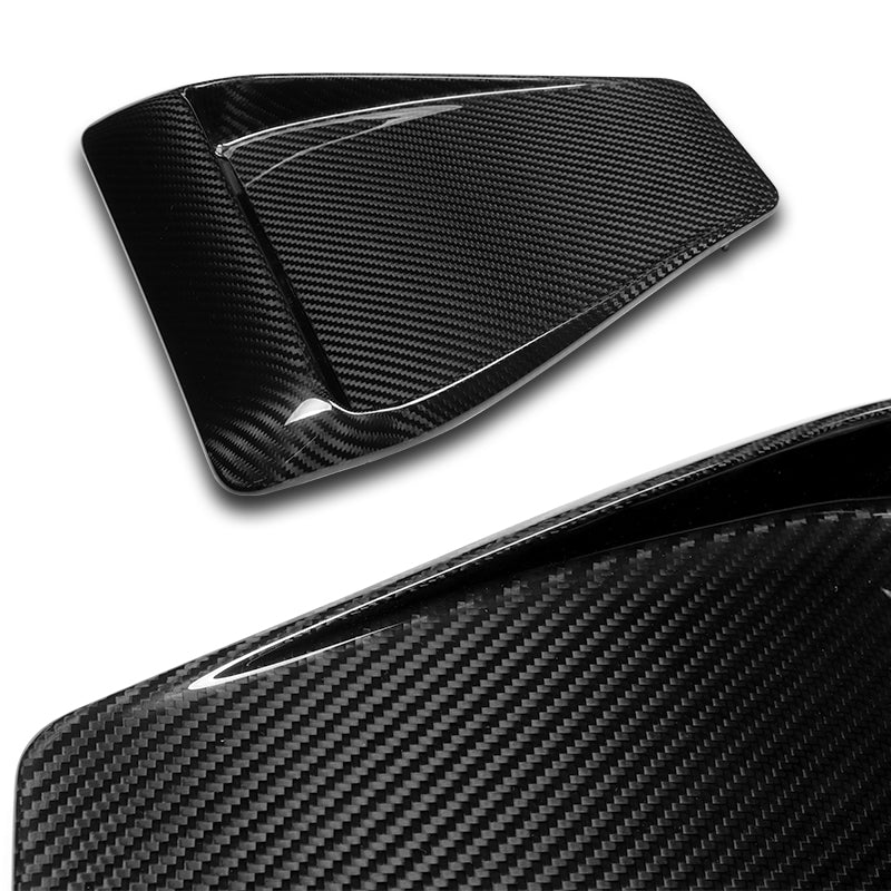 V-Style For 2008 - 2015 Mitsubishi Lancer Evolution 10 / Ralliart Real Carbon Fiber Air Intake Bonnet Hood Vents - Image 2