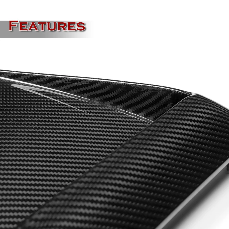 V-Style For 2008 - 2015 Mitsubishi Lancer Evolution 10 / Ralliart Real Carbon Fiber Air Intake Bonnet Hood Vents - Image 3