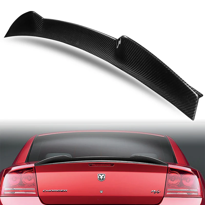 V-Style Rear Trunk Lip Duckbill Spoiler Wing For 2006-2010 Dodge Charger -Real Carbon Fiber - Image 7