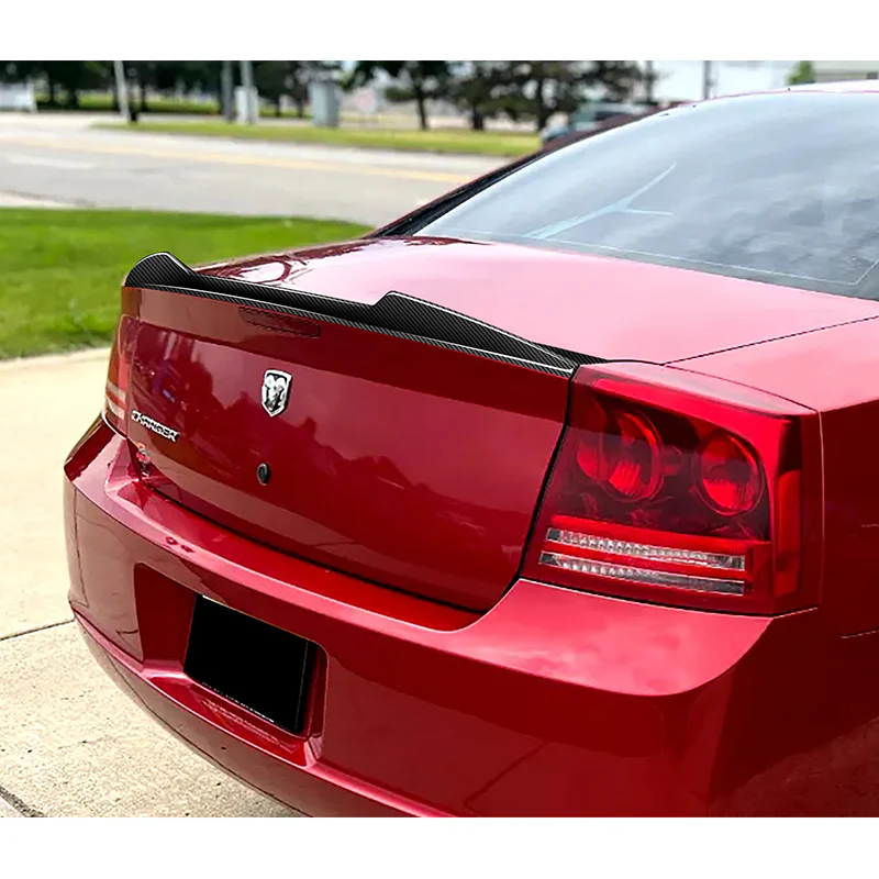 V-Style Rear Trunk Lip Duckbill Spoiler Wing For 2006-2010 Dodge Charger -Real Carbon Fiber - Image 8