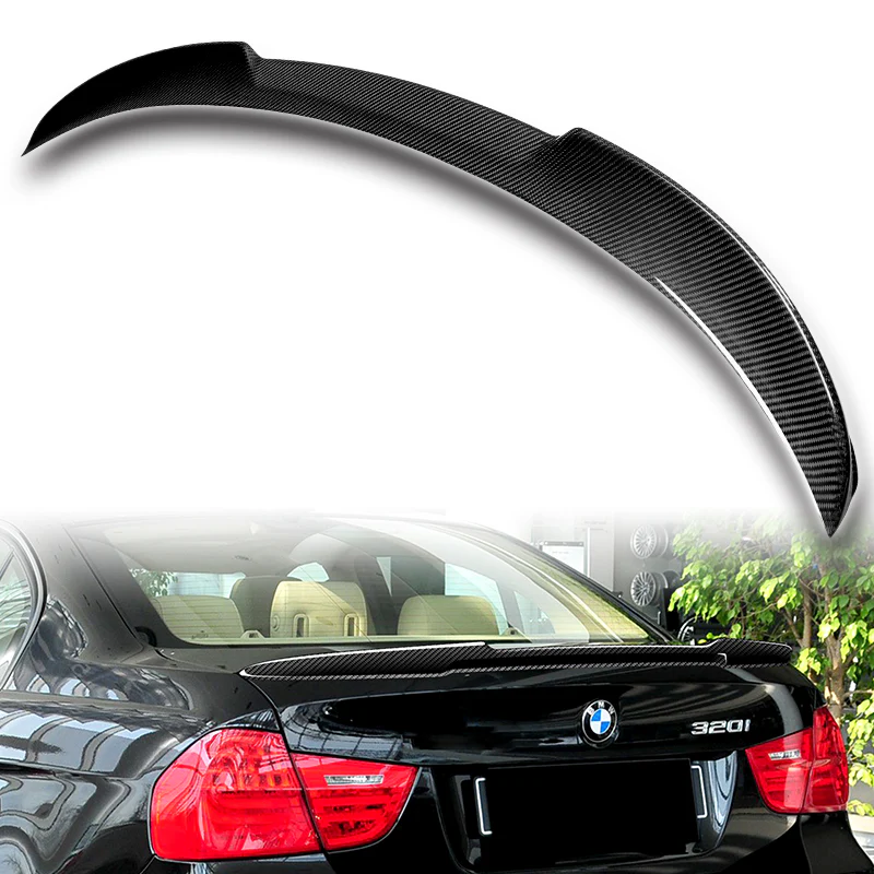 V-Style Rear Trunk Lip Duckbill Spoiler Wing For 2006-2011 BMW 3-Series E90 4-DR / Sedan -Real Carbon Fiber - Image 5