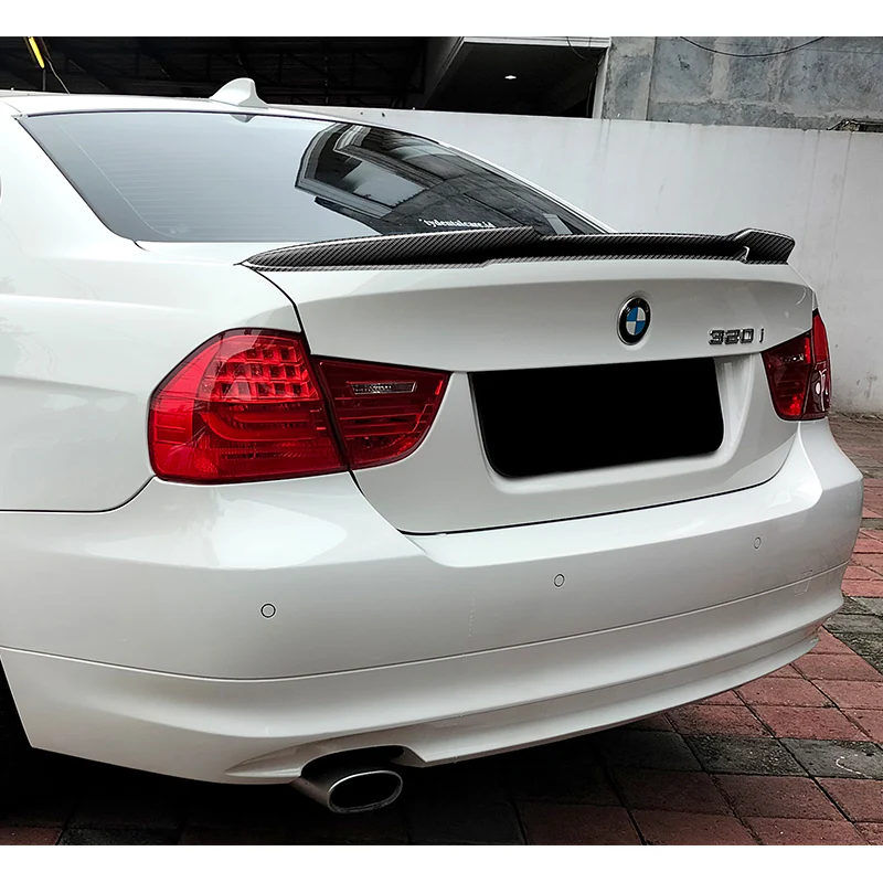 V-Style Rear Trunk Lip Duckbill Spoiler Wing For 2006-2011 BMW 3-Series E90 4-DR / Sedan -Real Carbon Fiber - Image 8