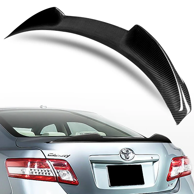 V-Style Rear Trunk Lip Duckbill Spoiler Wing For 2007-2011 Toyota Camry -Real Carbon Fiber - Image 5
