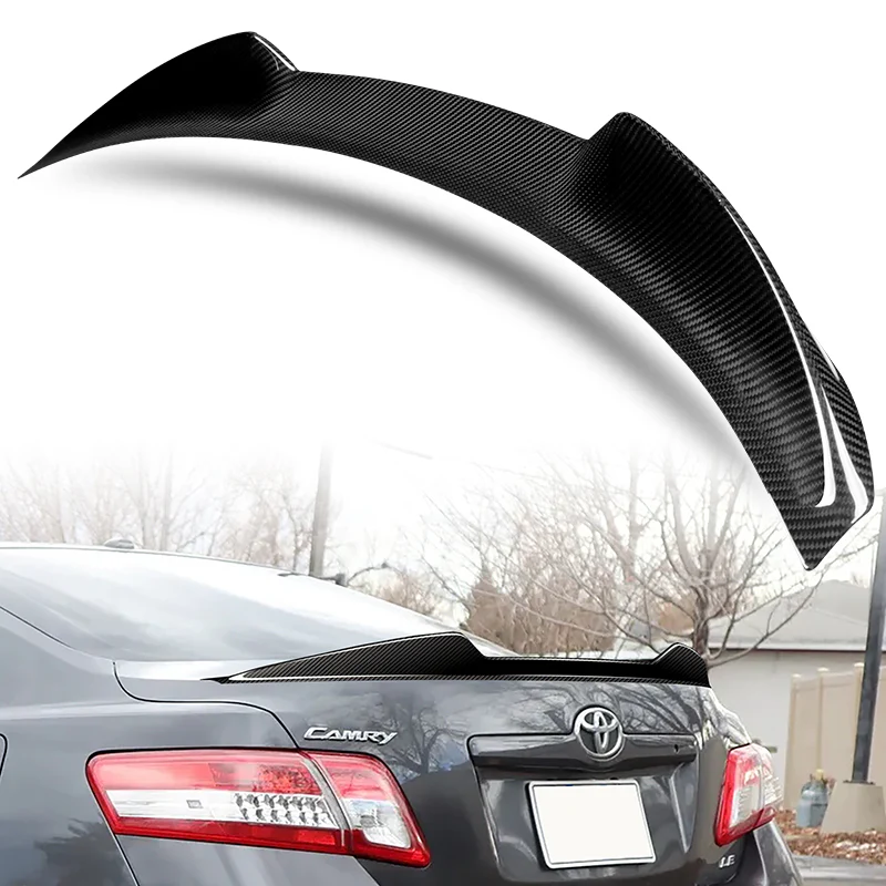 V-Style Rear Trunk Lip Duckbill Spoiler Wing For 2007-2011 Toyota Camry -Real Carbon Fiber - Image 7