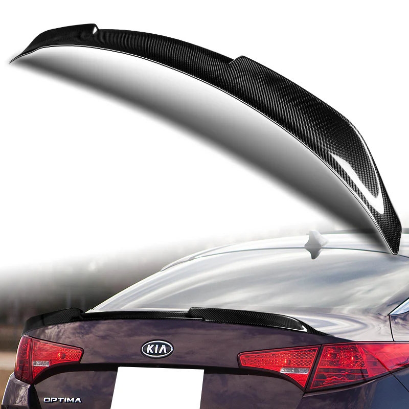 V-Style Rear Trunk Lip Duckbill Spoiler Wing For 2011-2013 Kia Optima K5 -Real Carbon Fiber - Image 5