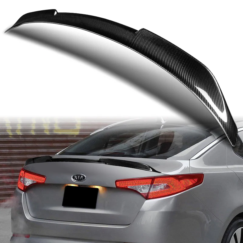 V-Style Rear Trunk Lip Duckbill Spoiler Wing For 2011-2013 Kia Optima K5 -Real Carbon Fiber - Image 7