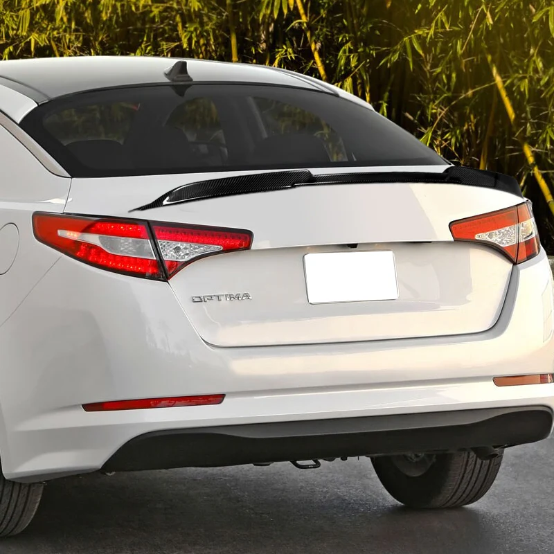 V-Style Rear Trunk Lip Duckbill Spoiler Wing For 2011-2013 Kia Optima K5 -Real Carbon Fiber - Image 8
