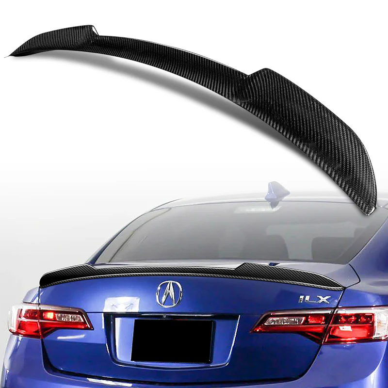 V-Style Rear Trunk Lip Duckbill Spoiler Wing For 2013-2018 Acura ILX 4-DR / Sedan -Real Carbon Fiber - Image 5