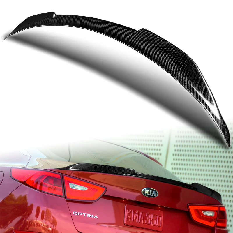 V-Style Rear Trunk Lip Duckbill Spoiler Wing For 2014-2015 Kia Optima K5 -Real Carbon Fiber - Image 5