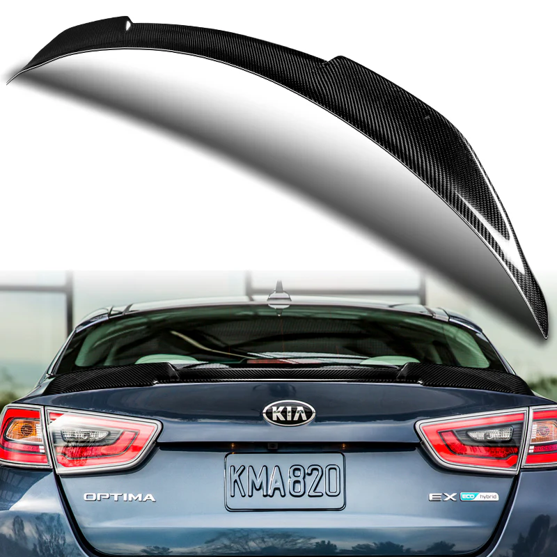 V-Style Rear Trunk Lip Duckbill Spoiler Wing For 2014-2015 Kia Optima K5 -Real Carbon Fiber - Image 6
